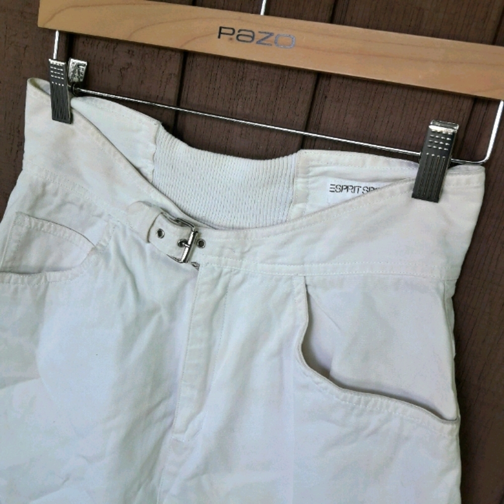 Vintage Esprit Collection Waist Belted White Skirt - Picture 8 of 13